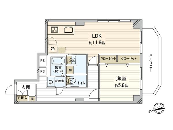 西荻ニュースカイマンション 間取図(平面図) 間取図(平面図)