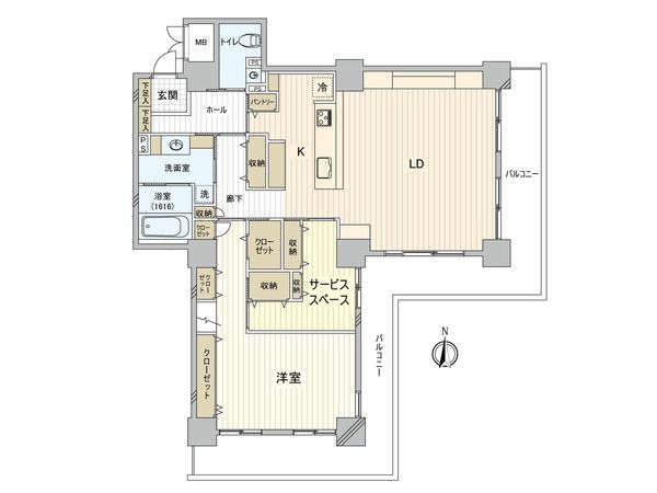 光が丘パークタウンいちょう通り東第三団地1号棟 間取図(平面図)