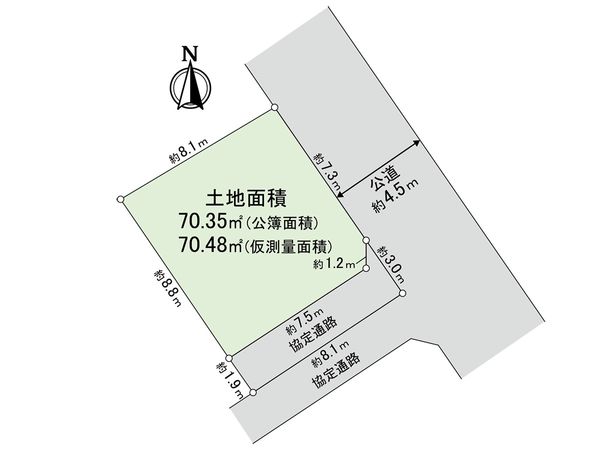 下高井戸5丁目 土地 区画図