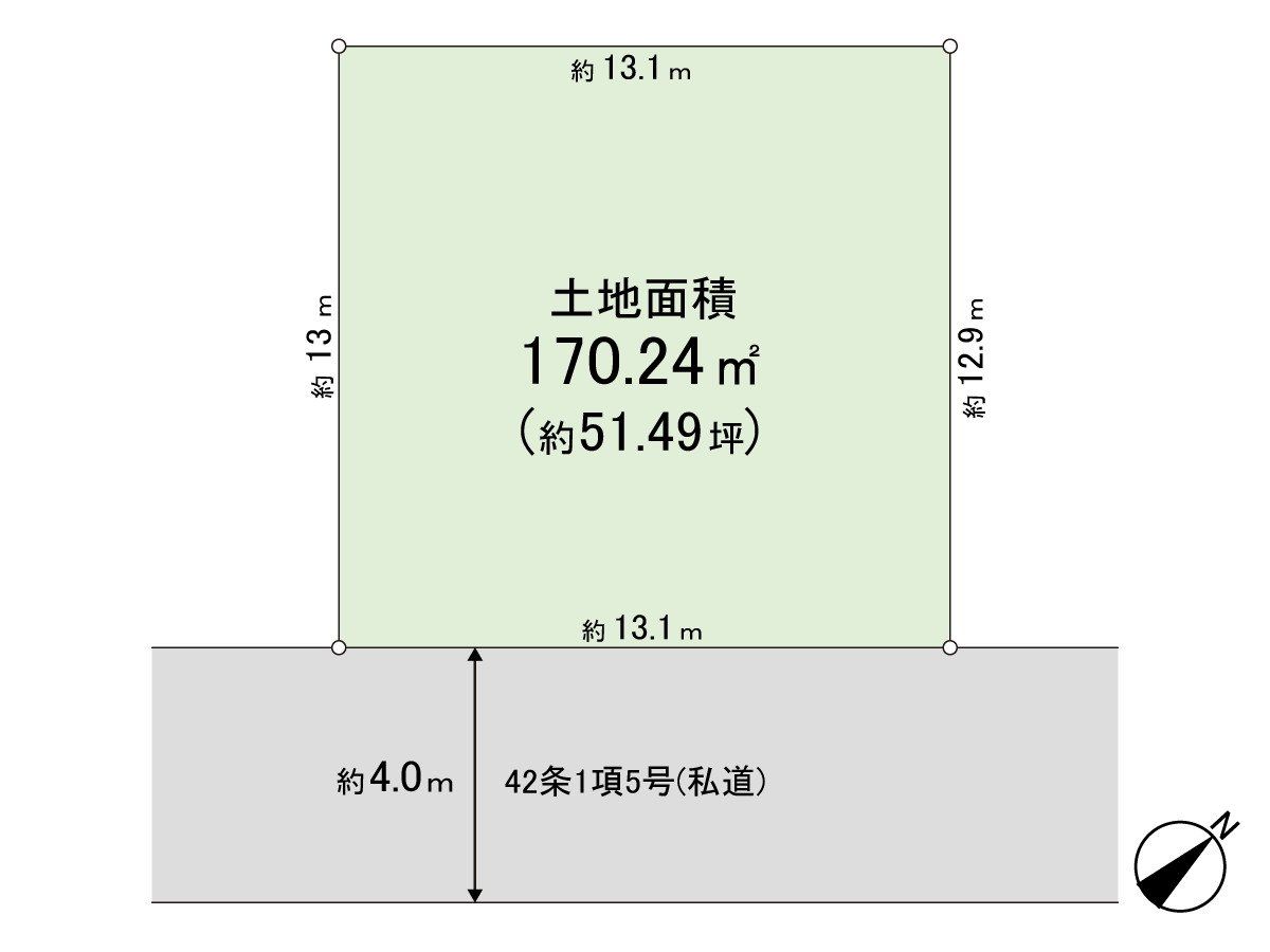 浜田山2丁目 土地 区画図 区画図