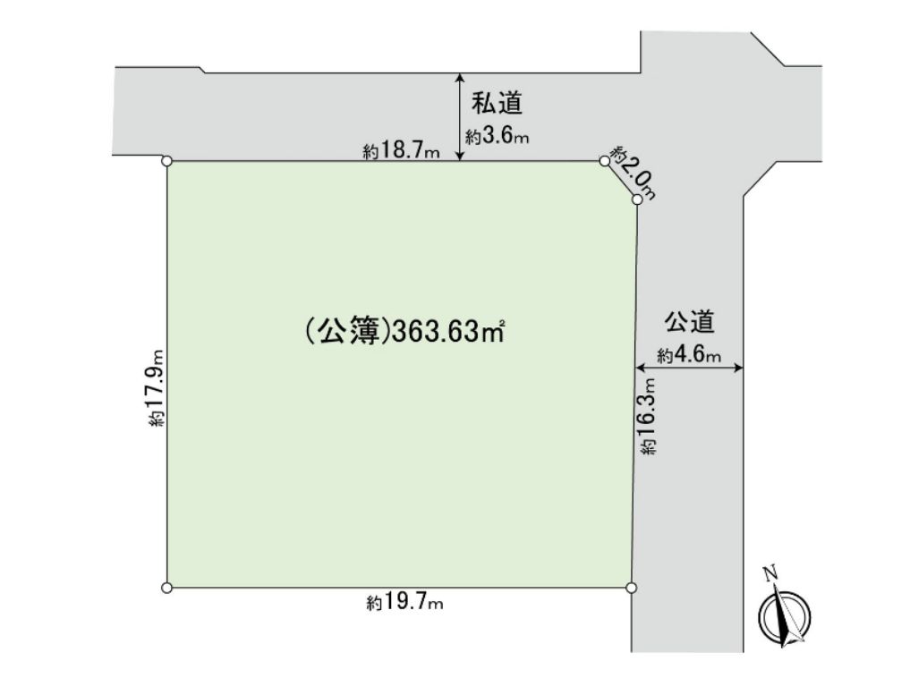 杉並区浜田山1丁目 土地 区画図 区画図