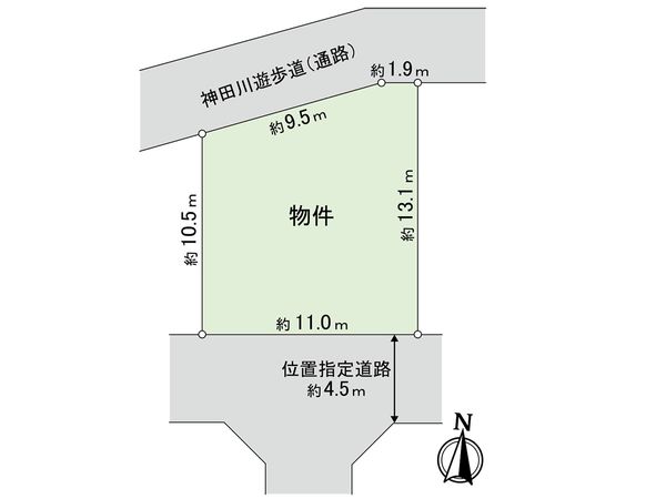 下高井戸4丁目 土地 区画図 下高井戸4丁目 土地 区画図