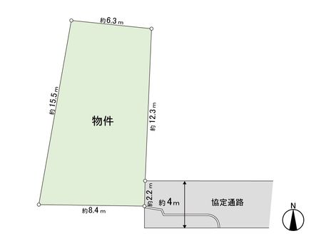上北沢5丁目土地 区画図