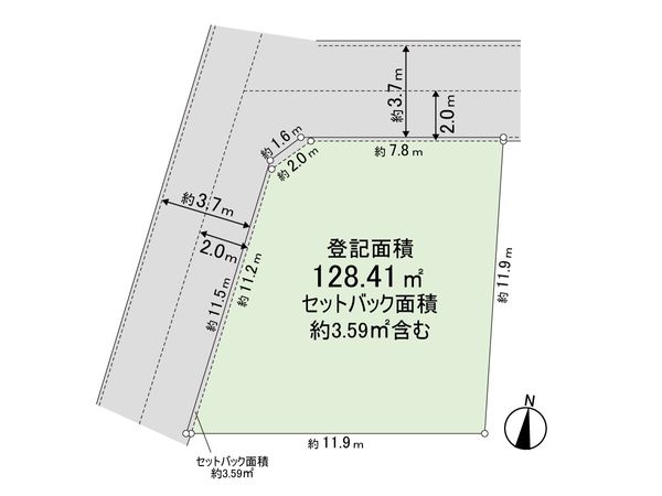 浜田山4丁目土地 区画図 浜田山4丁目土地 区画図