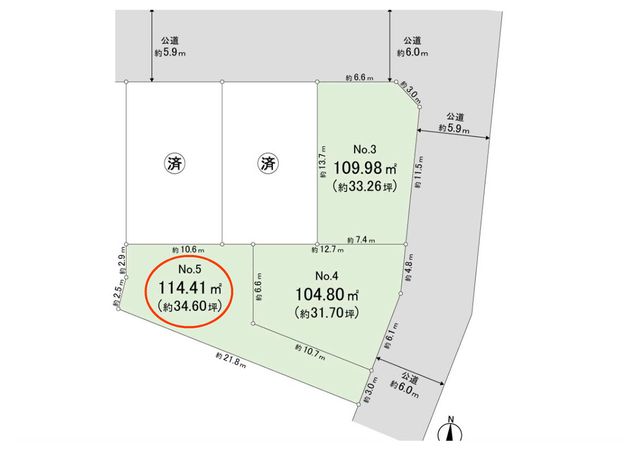 永福3丁目5区画 区画図 永福3丁目5区画 区画図