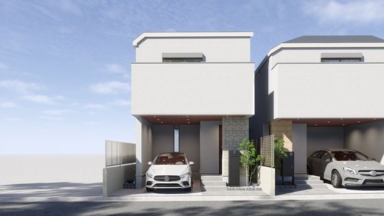 永福4丁目新築戸建B号棟 外観パース図