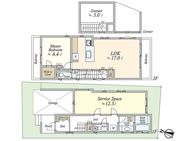 永福4丁目新築戸建B号棟 間取図(平面図)