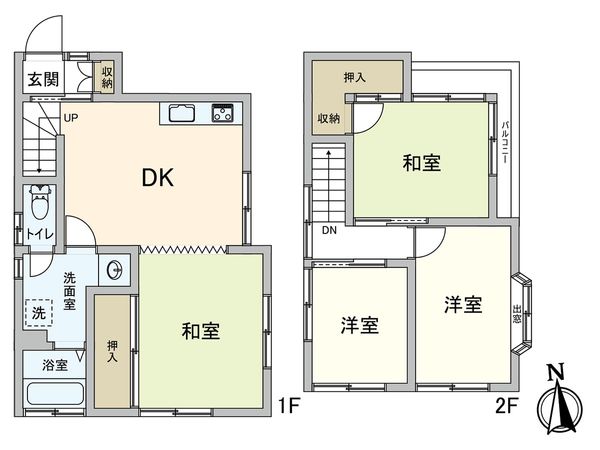 松ノ木2丁目 戸建 間取図(平面図)