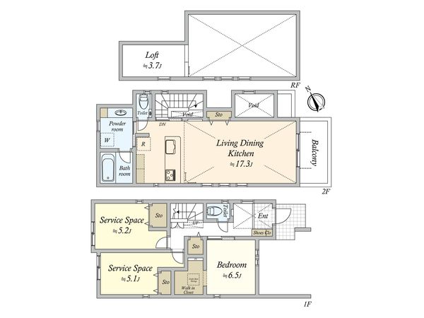 成田西1丁目新築戸建 2号棟 間取図(平面図)
