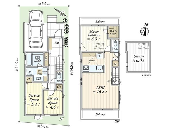 永福4丁目新築戸建 A号棟 間取図(平面図)