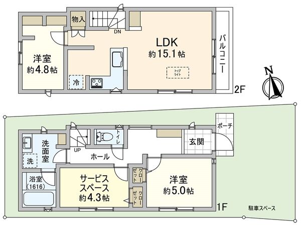 成田西2丁目 戸建 間取図(平面図)