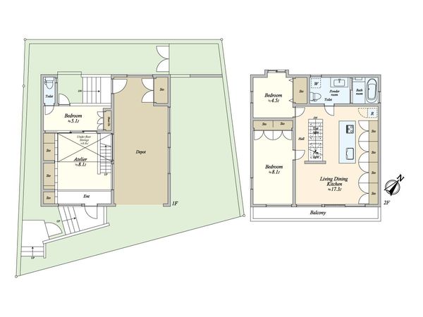 世田谷区祖師谷5丁目 戸建 間取図(平面図)