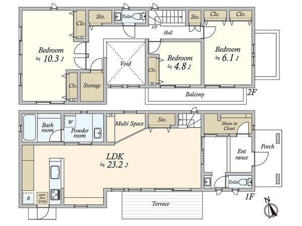 久我山5丁目 戸建 間取図(平面図) 久我山5丁目 戸建 間取図(平面図)