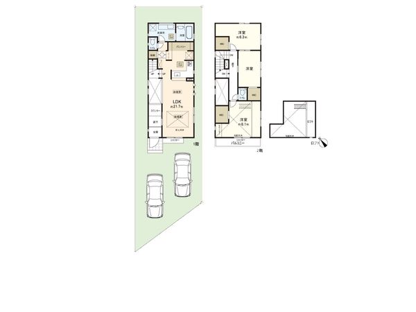 杉並区下高井戸5丁目 新築戸建 4号棟 間取図(平面図)