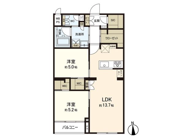 ゾンネンハイム方南町 間取図(平面図) ゾンネンハイム方南町 間取図(平面図)