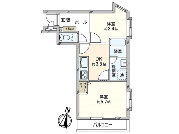 ソアール方南町 間取図(平面図) ソアール方南町 間取図(平面図)