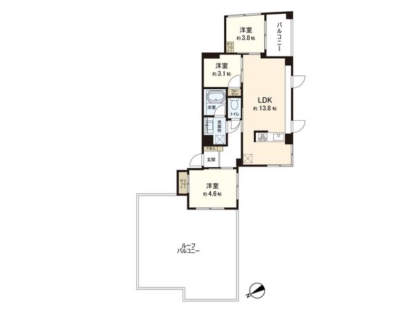 ラコント永福 間取図(平面図) 間取図(平面図)