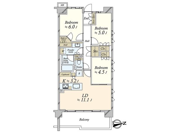 パークホームズ杉並善福寺川緑地 間取図(平面図)