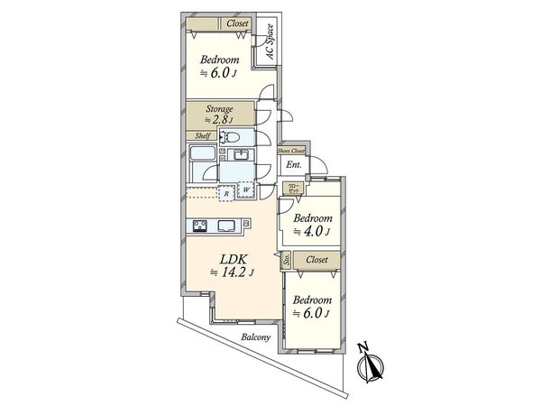 杉並和泉ハイム 間取図(平面図)
