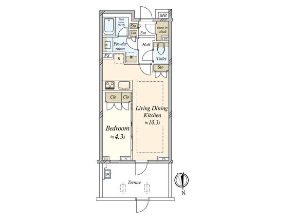 サンウッド浜田山 間取図(平面図) サンウッド浜田山 間取図(平面図)