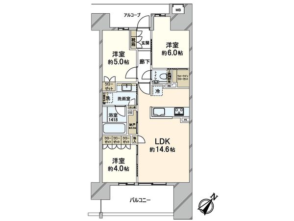 プラウドシティ方南町 間取図(平面図)
