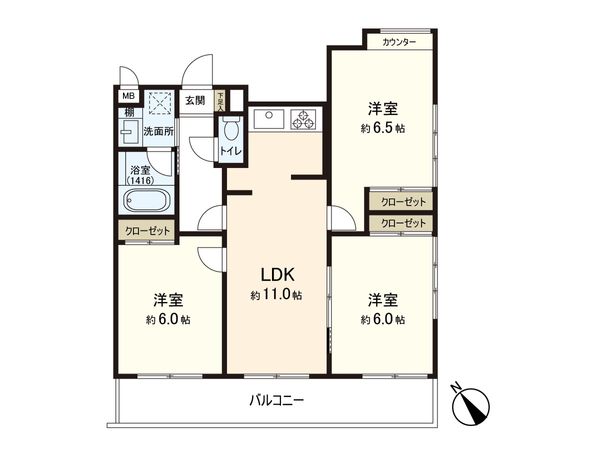 ライオンズマンション代田橋 間取図(平面図)