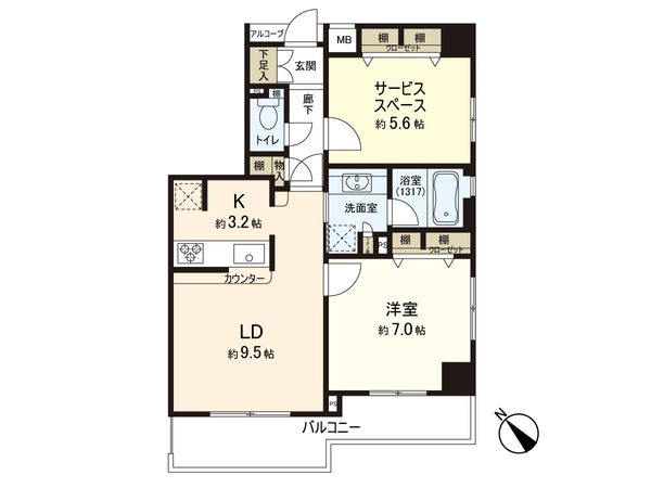 ゼファー明大前クローチェ 間取図(平面図) ゼファー明大前クローチェ 間取図(平面図)