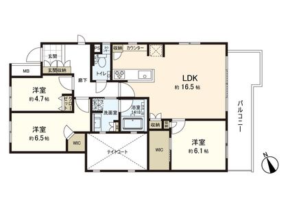 パーク・コート浜田山イーストコート 間取図(平面図)