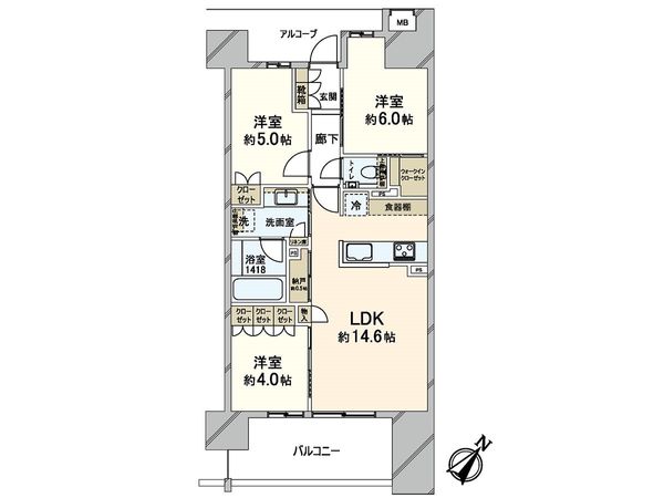 プラウドシティ方南町 間取図(平面図) プラウドシティ方南町 間取図(平面図)