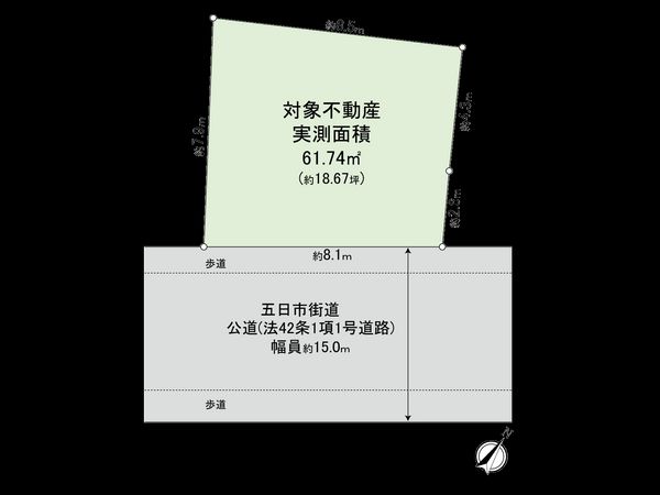 杉並区梅里2丁目 土地 区画図