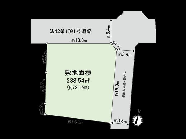 杉並区堀ノ内2丁目 土地 区画図 杉並区堀ノ内2丁目 土地 区画図