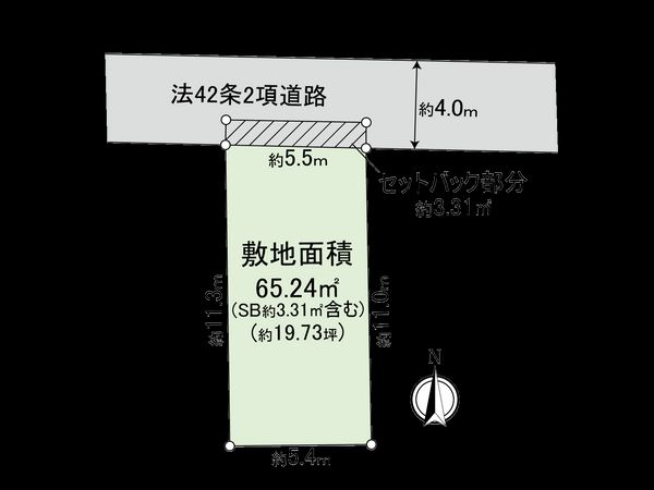 杉並区梅里2丁目 土地 区画図 杉並区梅里2丁目 土地 区画図