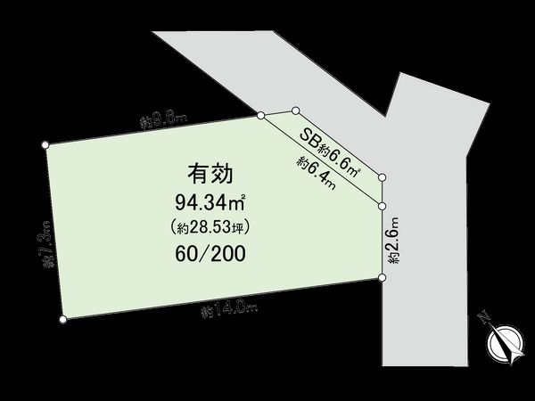 中野区大和町1丁目 土地 区画図 区画図