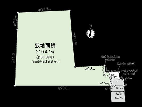 杉並区阿佐谷北6丁目土地 区画図