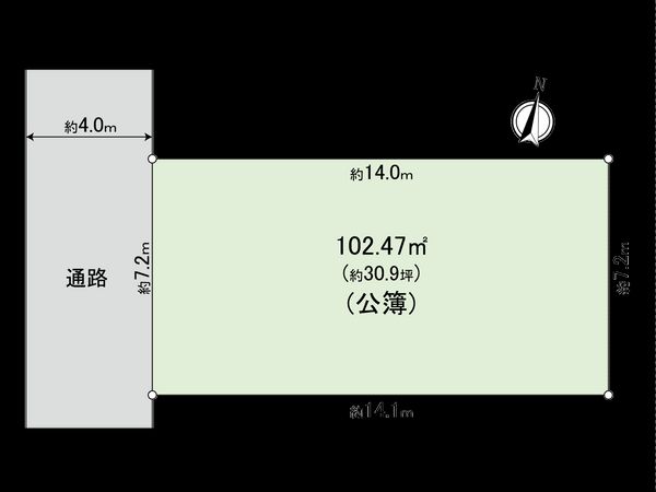 杉並区堀ノ内2丁目 古屋付土地 区画図 区画図
