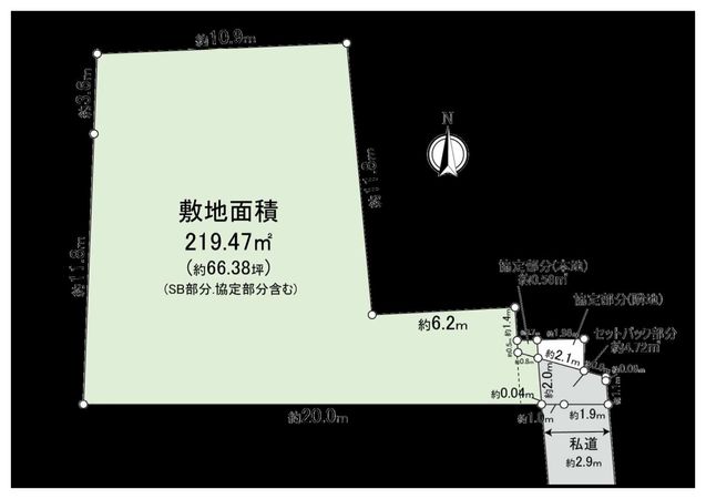 杉並区阿佐谷北6丁目 土地 区画図