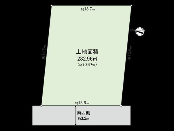 杉並区和田3丁目 土地 区画図