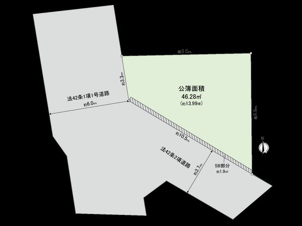 杉並区高円寺南2丁目 土地 区画図