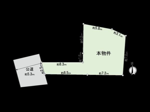 杉並区堀ノ内3丁目 土地 区画図 杉並区堀ノ内3丁目 土地 区画図