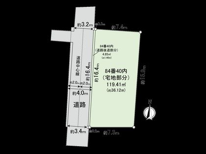 杉並区阿佐谷北5丁目 土地 区画図