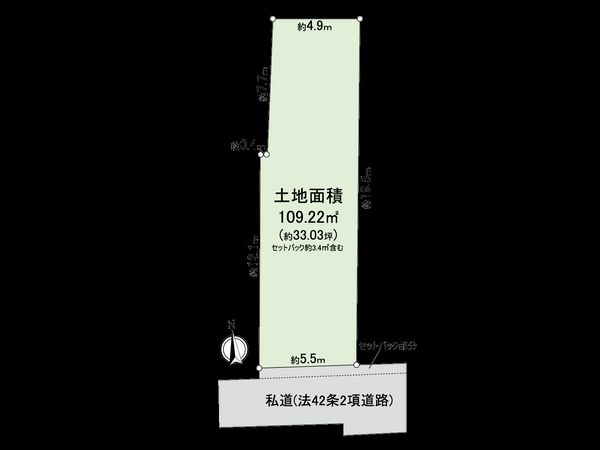 杉並区高円寺南3丁目 土地 区画図 杉並区高円寺南3丁目 土地 区画図
