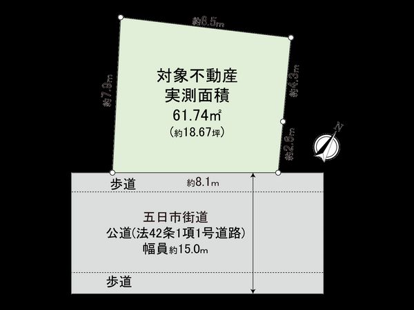 杉並区梅里2丁目 土地 区画図 杉並区梅里2丁目 土地 区画図