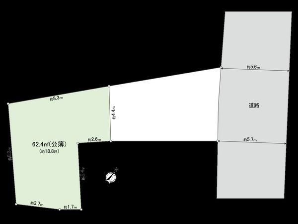 文京区千石4丁目 古屋付土地 区画図 文京区千石4丁目 古屋付土地 区画図