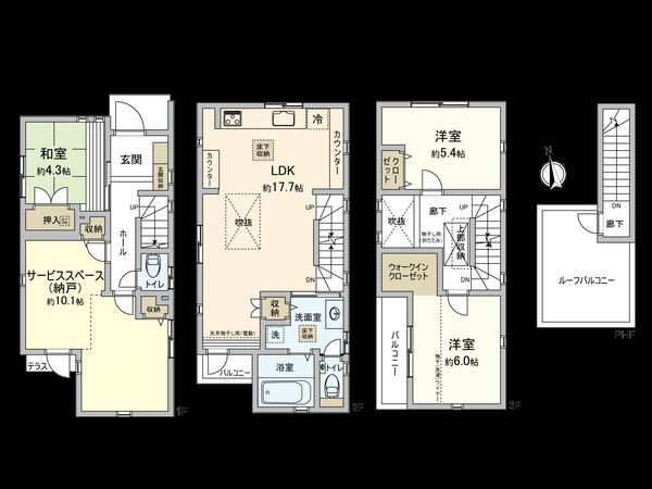 杉並区高円寺南3丁目 戸建 間取図(平面図) 杉並区高円寺南3丁目 戸建 間取図(平面図)
