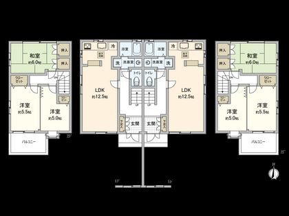 杉並区和田2丁目 戸建 間取図(平面図)
