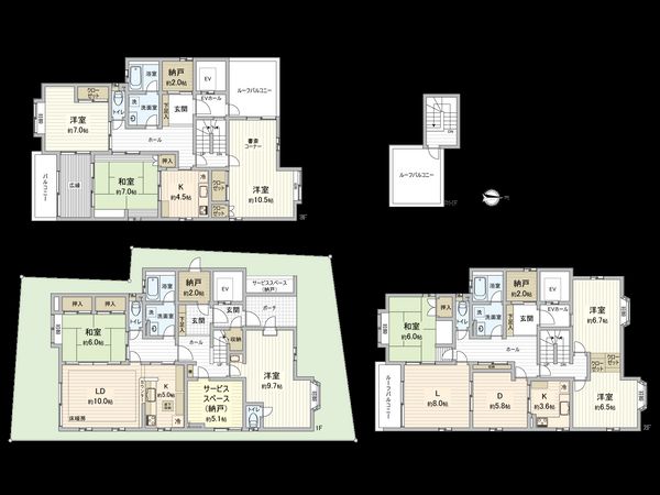 杉並区高円寺北2丁目 戸建 間取図(平面図) 間取図(平面図)