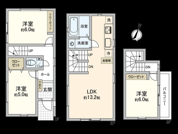 杉並区和田2丁目 新築戸建 間取図(平面図)