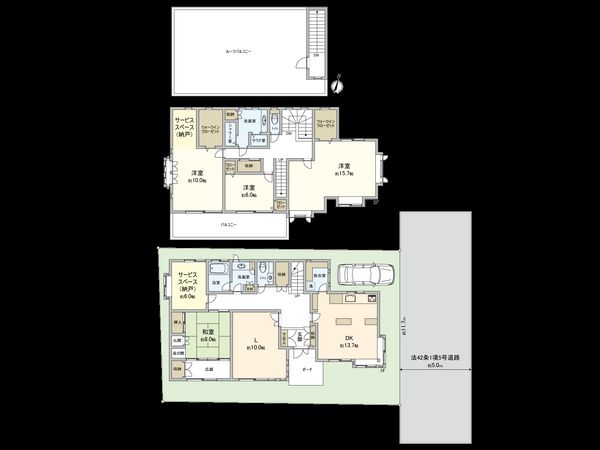杉並区和田3丁目 戸建 間取図(平面図) 間取図(平面図)