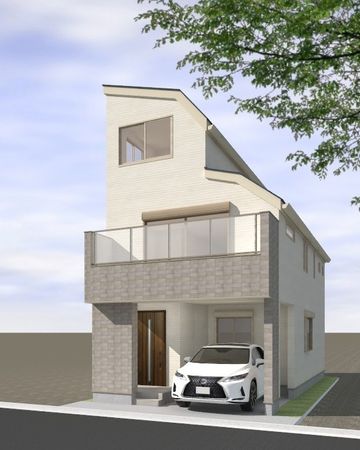 杉並区松ノ木2丁目 B号邸 外観パース図