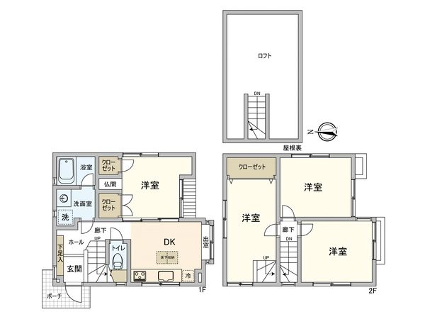杉並区阿佐谷北5丁目 戸建 間取図(平面図) 杉並区阿佐谷北5丁目 戸建 間取図(平面図)